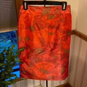 J. Crew Orange Knee-Length Pencil Skirt Resort Wear